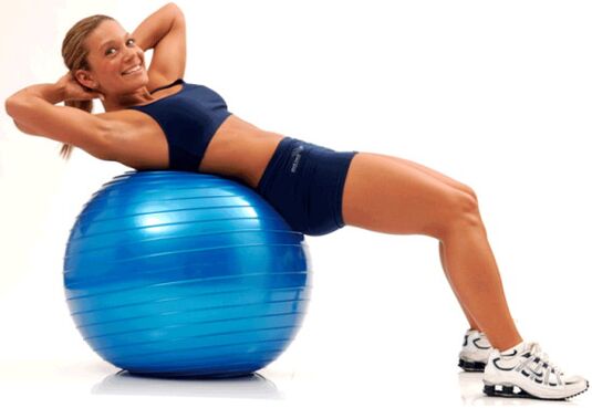 esercizio su fitball per la perdita di peso
